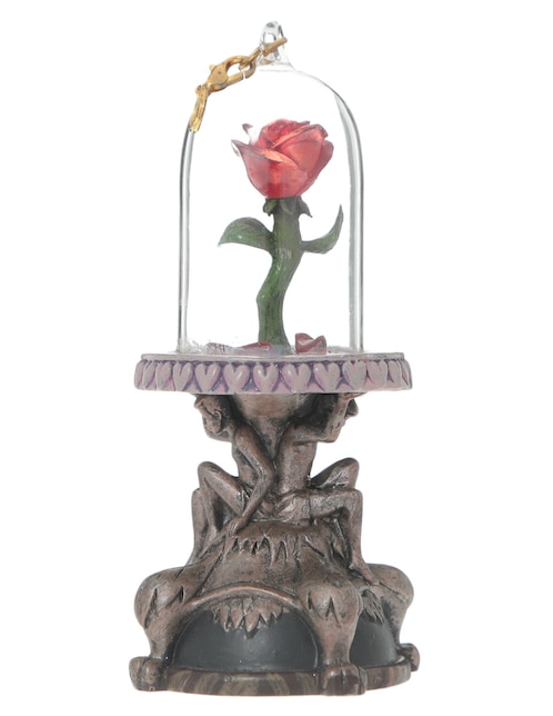 Ornamento flor La Bella y la Bestia Rosa Lightup