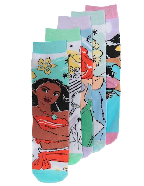 Set de calcetin Princesas para niña 5 pares