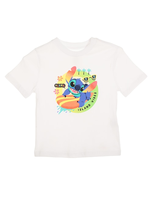 Playera Lilo & Stitch manga corta para niña