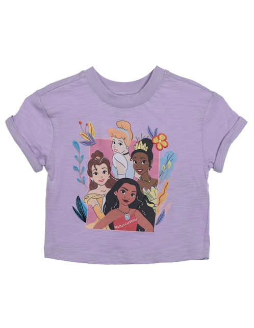 Playera Princesas Princesas Disney manga corta para niña