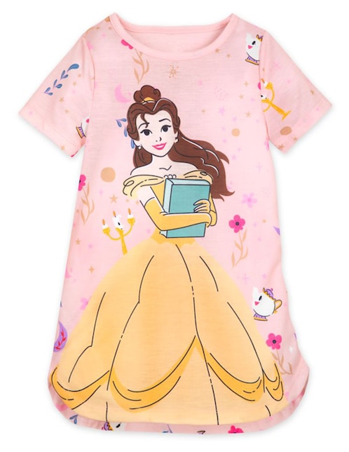 Pijama camisón La Bella y La Bestia de algodón para niña