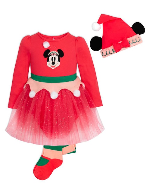 Conjunto navideño Mickey and Friends Disney de algodón para bebé niña 3 piezas