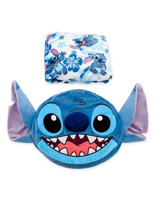 Set frazada y cojín de tejido plano Lilo & Stitch unisex