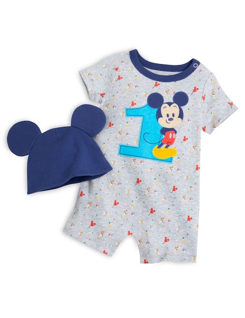Set pañalero con gorro Mickey and Friends de algodón