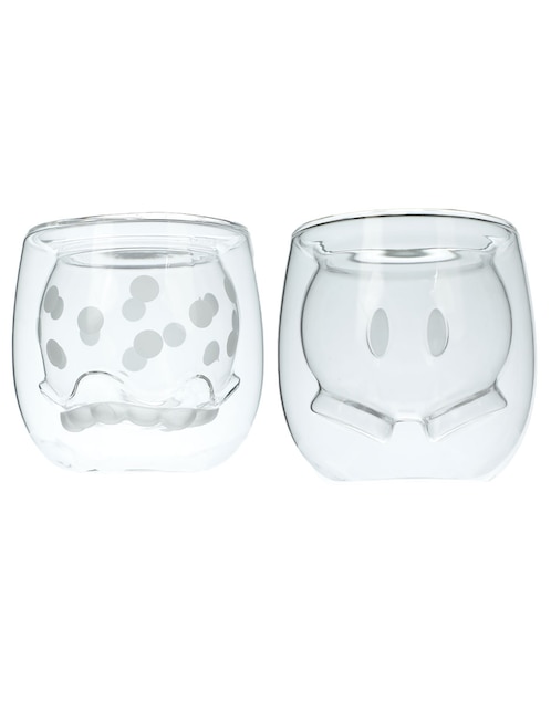 Set vasos Mickey And Friends Disney de vidrio con 2 piezas