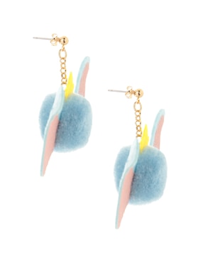 Aretes de elefante Dumbo con acabado mate