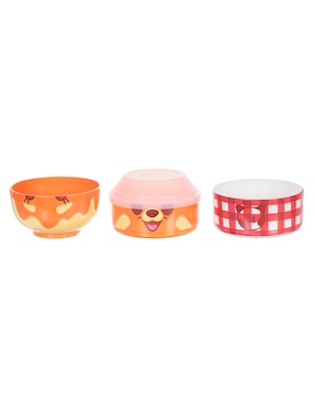 Set contenedores Munchlings Disney Red de plástico 4 piezas