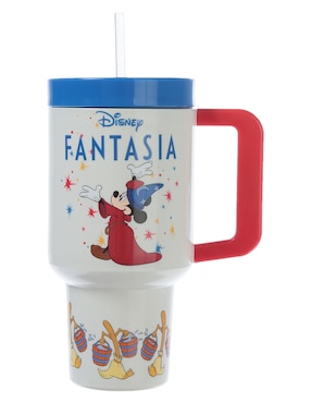 Taza Con Tapa Mickey And Friends Mouse Aprendiz De Mago 3 Piezas