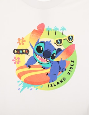 Playera Lilo & Stitch manga corta para niña