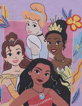Playera Princesas Princesas Disney manga corta para niña