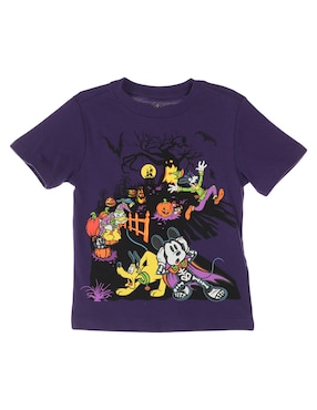 Playera De Halloween Mickey And Friends Manga Corta Para Niño