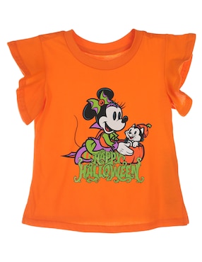 Playera De Halloween Mickey And Friends Manga Corta Para Niña