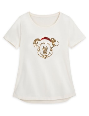 Playera Navideña Mickey And Friends Manga Corta Para Mujer