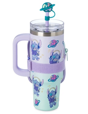 Termo Lilo & Stitch de acero inoxidable con tapa rosca