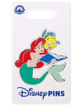 Pin La Sirenita de metal Ariel y Flounder