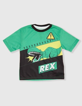 Playera Toy Story Rex manga corta para niño