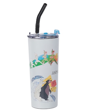 Tumbler 3 Piezas Disney De Acero Inoxidable Con Tapa Rosca 600 Ml