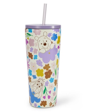 Tumbler Winnie The Pooh de acero inoxidable con tapa rosca 650 ml