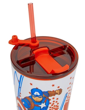 Tumbler Marvel de acero inoxidable Capitán América con tapa flip top 532 ml