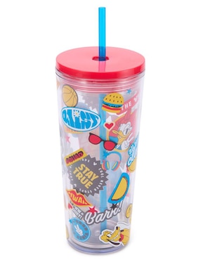 Vaso con tapa y popote Mickey And Friends Disney