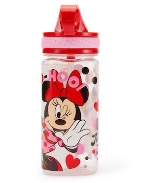 Botella de agua Mickey and Friends de plástico Minnie Mouse con tapa rosca 473 ml