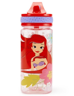 Botella de agua La Sirenita Disney con push pull 473 ml