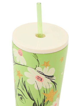 Tumbler Peter Pan de acero inoxidable Tinker Bell con tapa rosca 650 ml