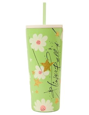 Tumbler Peter Pan de acero inoxidable Tinker Bell con tapa rosca 650 ml