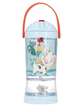 Botella de agua Moana de plástico con tapa push pull 296 ml