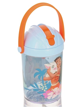 Botella de agua Moana de plástico con tapa push pull 296 ml