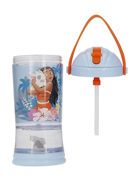 Botella de agua Moana de plástico con tapa push pull 296 ml