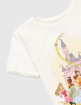 Playera Princesas manga corta para niña