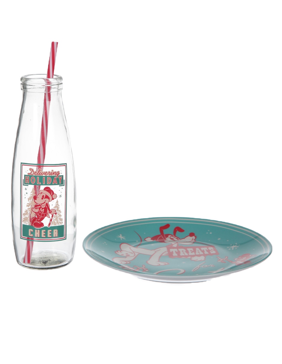 Set platos y vasos de vidrio 9