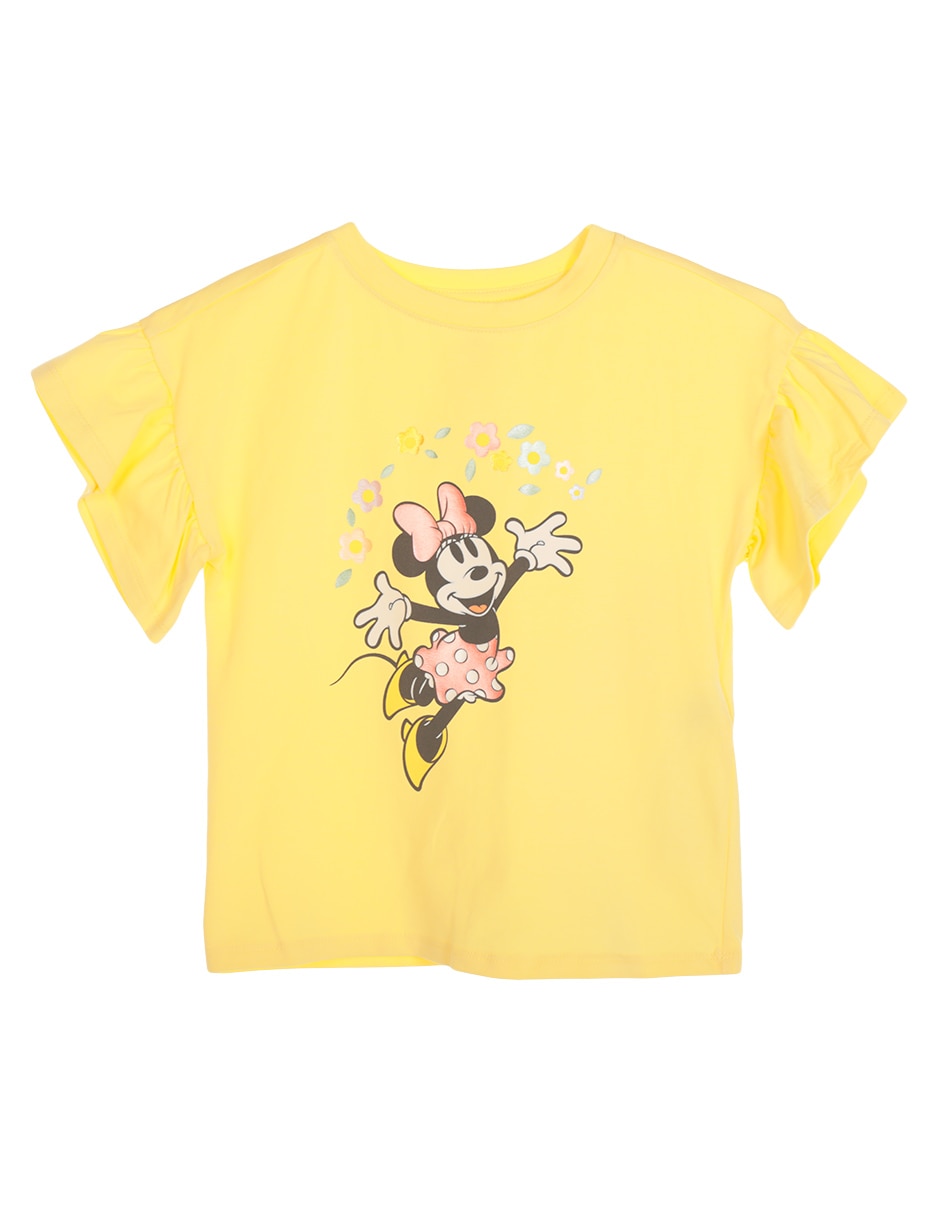 Playera Minnie Mouse manga corta para niña