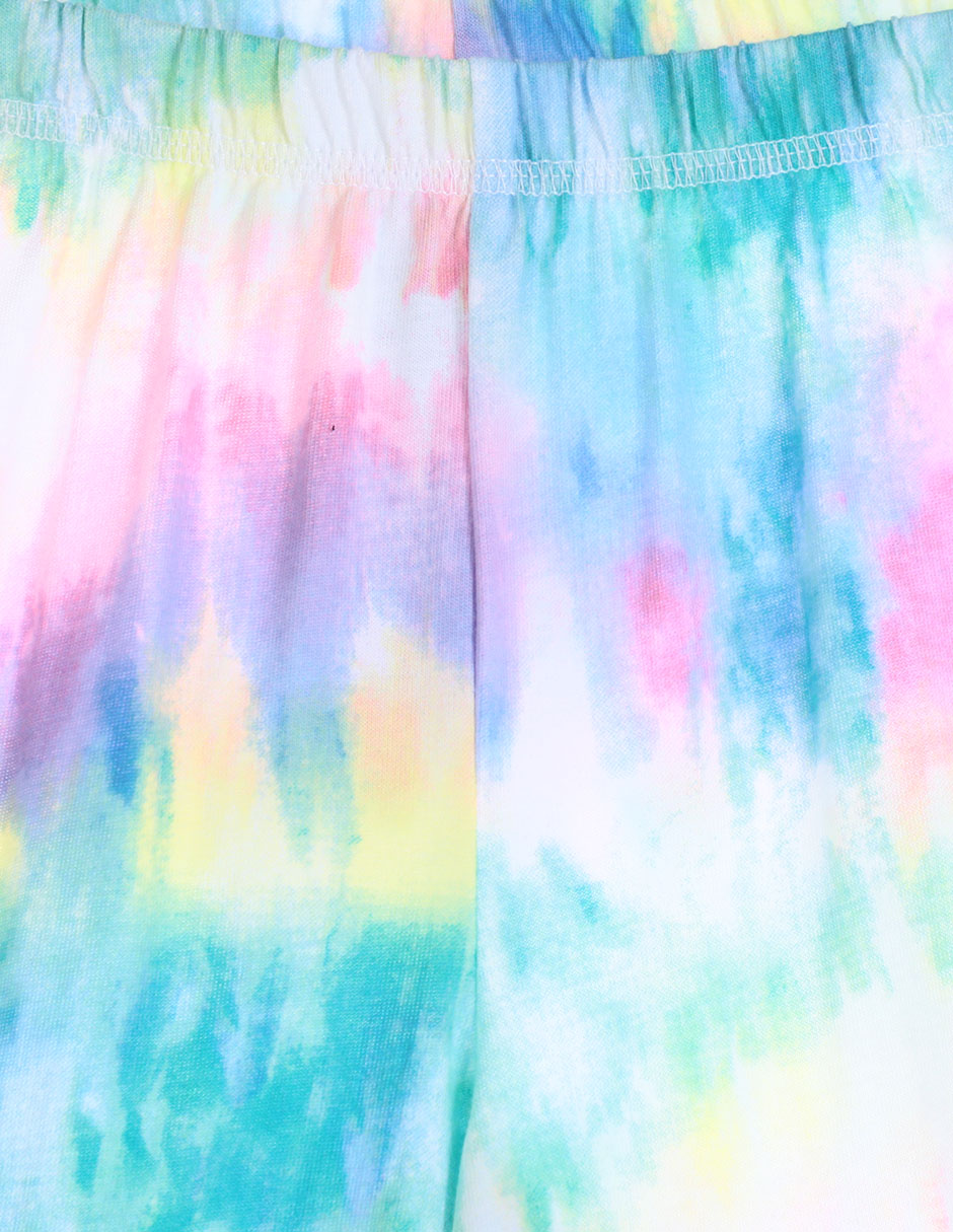 Set pantalón pijama estampado tie dye para niña 4