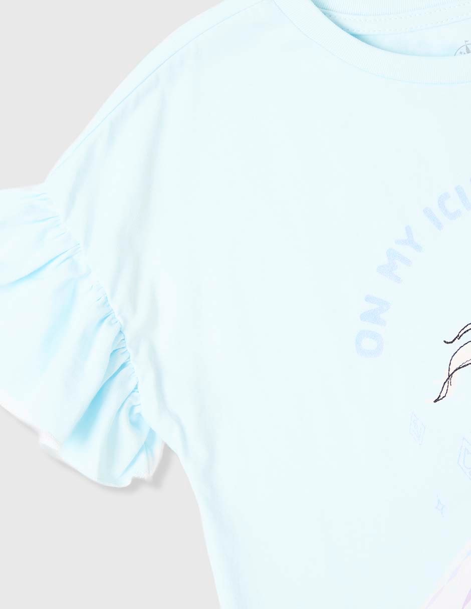 Playera Elsa manga corta para niña 3
