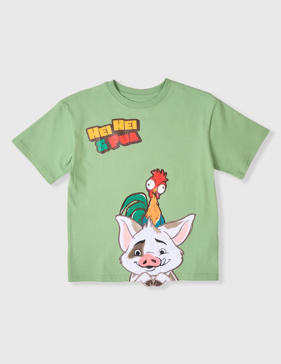 Playera Hei Hei & Pua manga corta para niño Playera Hei Hei & Pua manga corta para niño