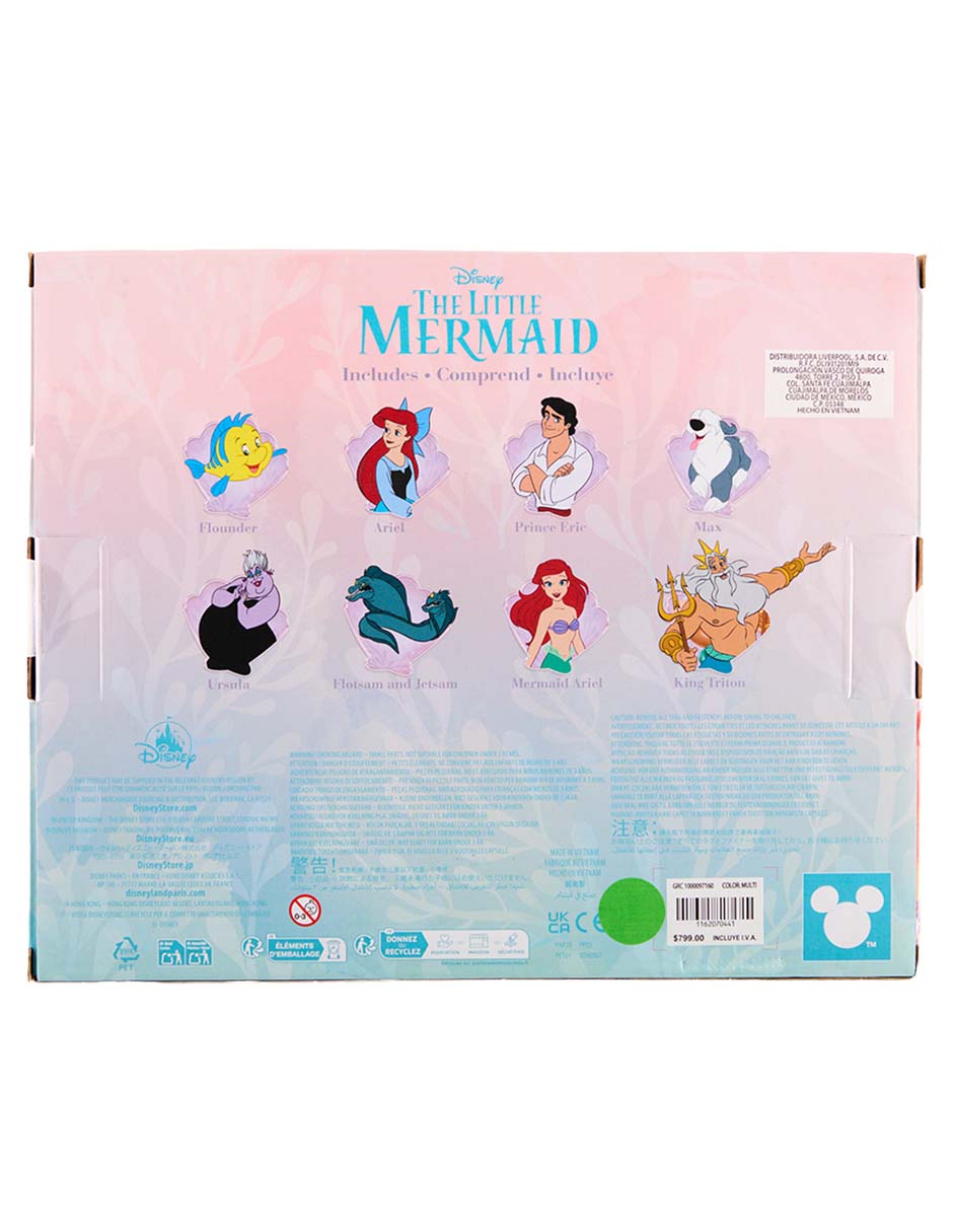 Set figuras The Little Mermaid Flounder, Ariel, Eric, Max, Ursula, Flotsam, Jetsam, Ariel sirenita, Rey Triton 3