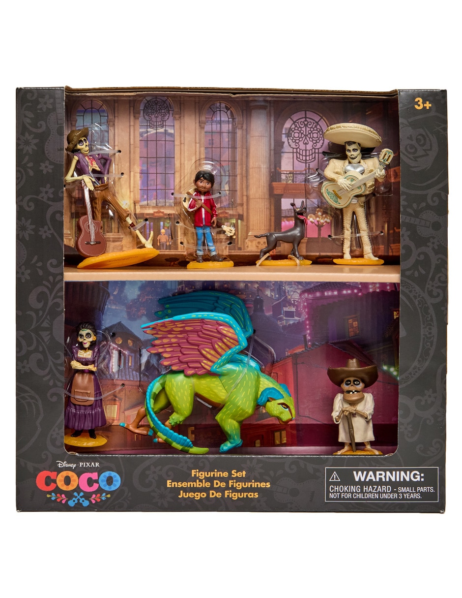 Set figuras Pixar Miguel, Dante, Héctor, Ernesto de la Cruz, Mamá Imelda, Chicharrón y Pepita 12