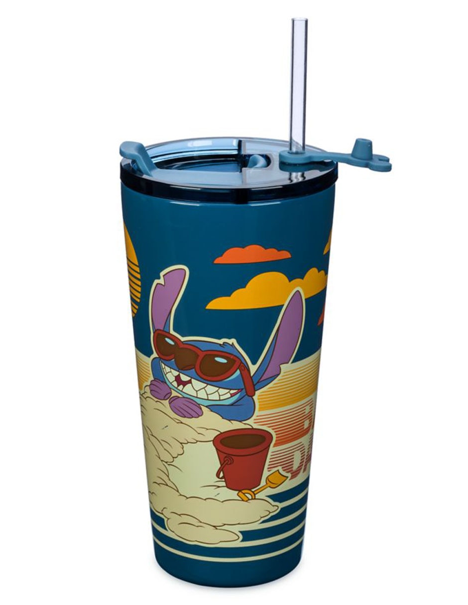 Tumbler de acero inoxidable Stitch con tapa rosca Tumbler de acero inoxidable Stitch con tapa rosca