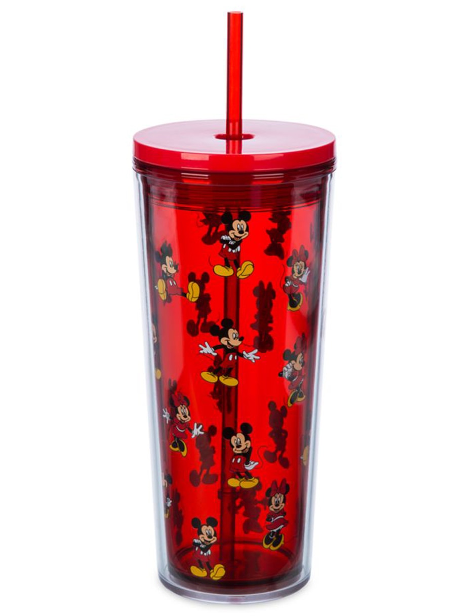 Vaso con tapa y popote Mickey Mouse