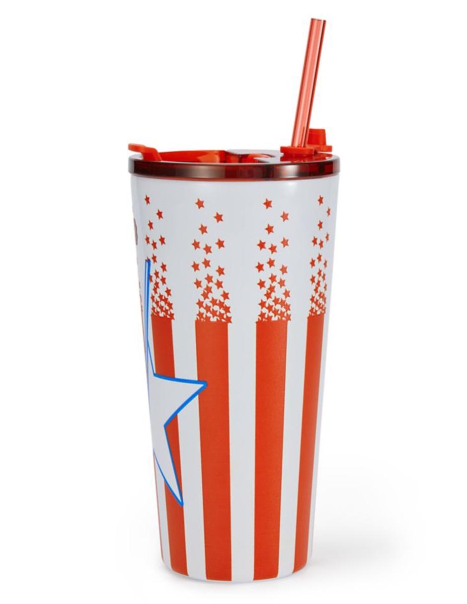 Tumbler de acero inoxidable Capitán América con tapa flip top 532 ml 2