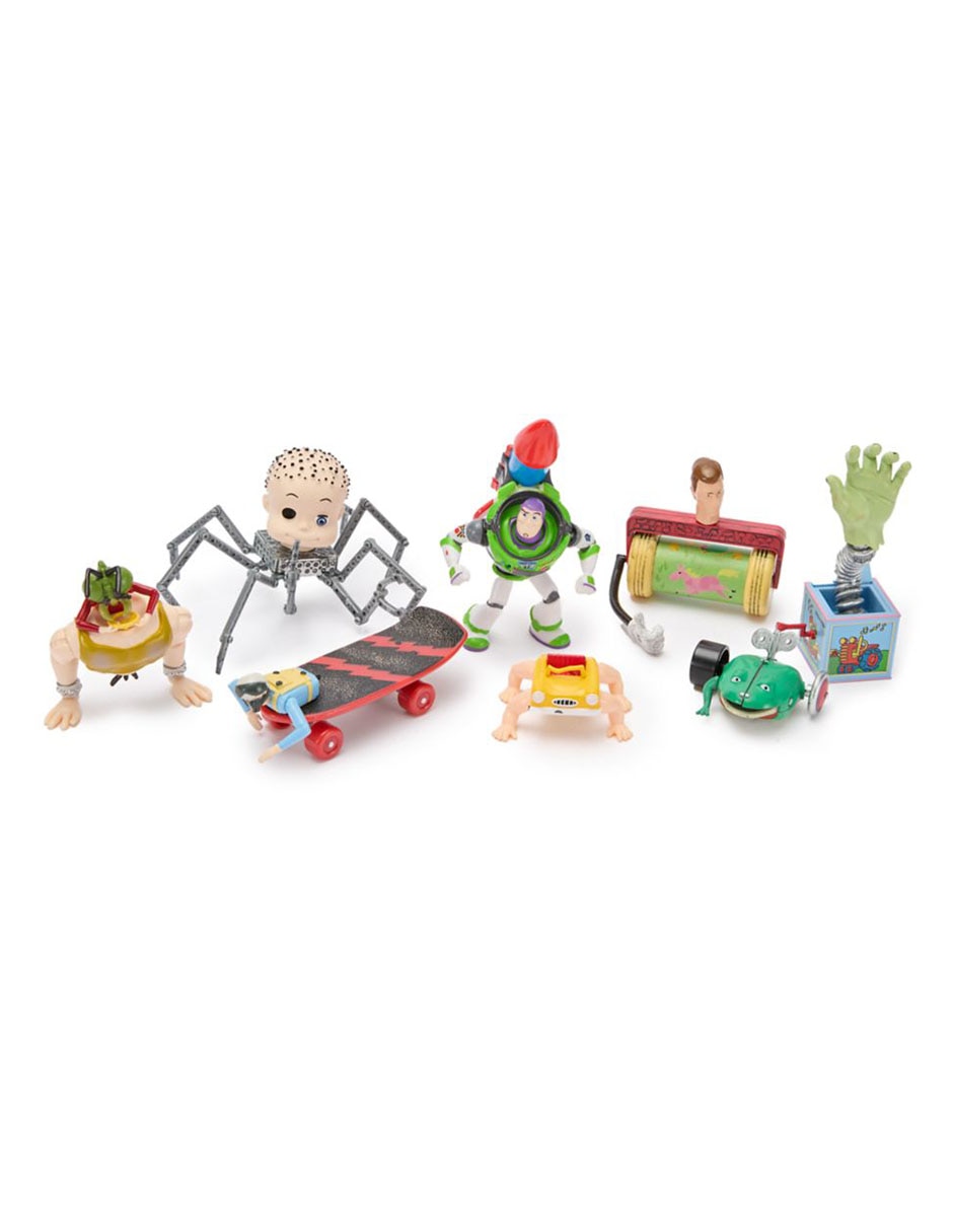 Set figuras Ducky, Roller Bob, Roller Bob, Buzz Lightyear, Crawling car, Wind-up frog y Jack-in-the-Box
