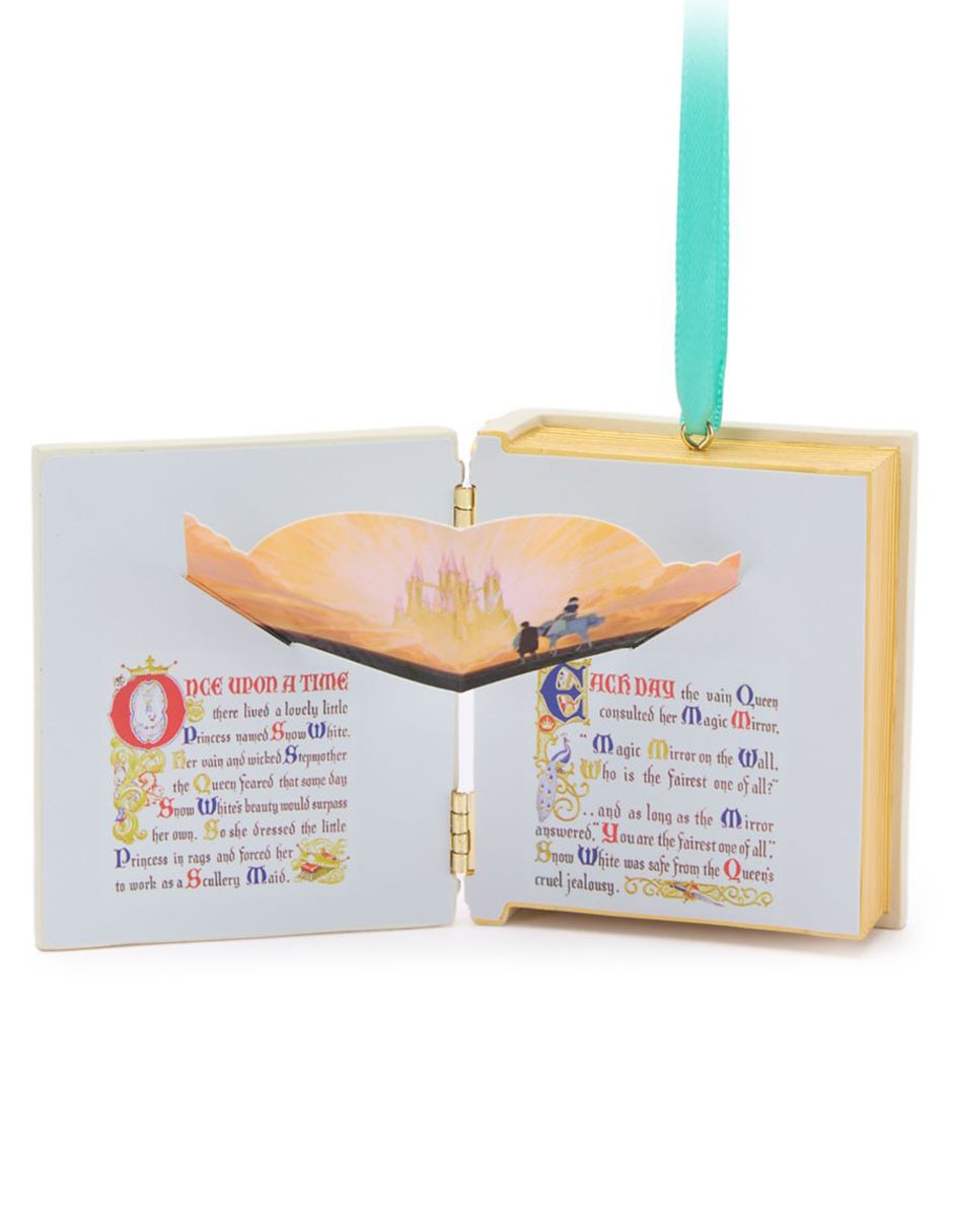 Ornamento navideño libro Blanca Nieves 2