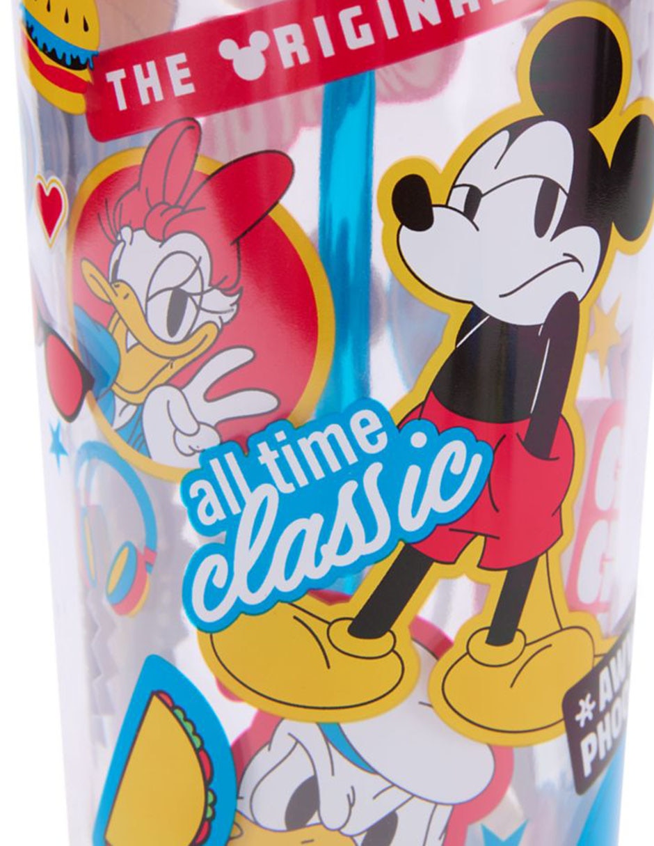 Vaso con tapa y popote Disney 4
