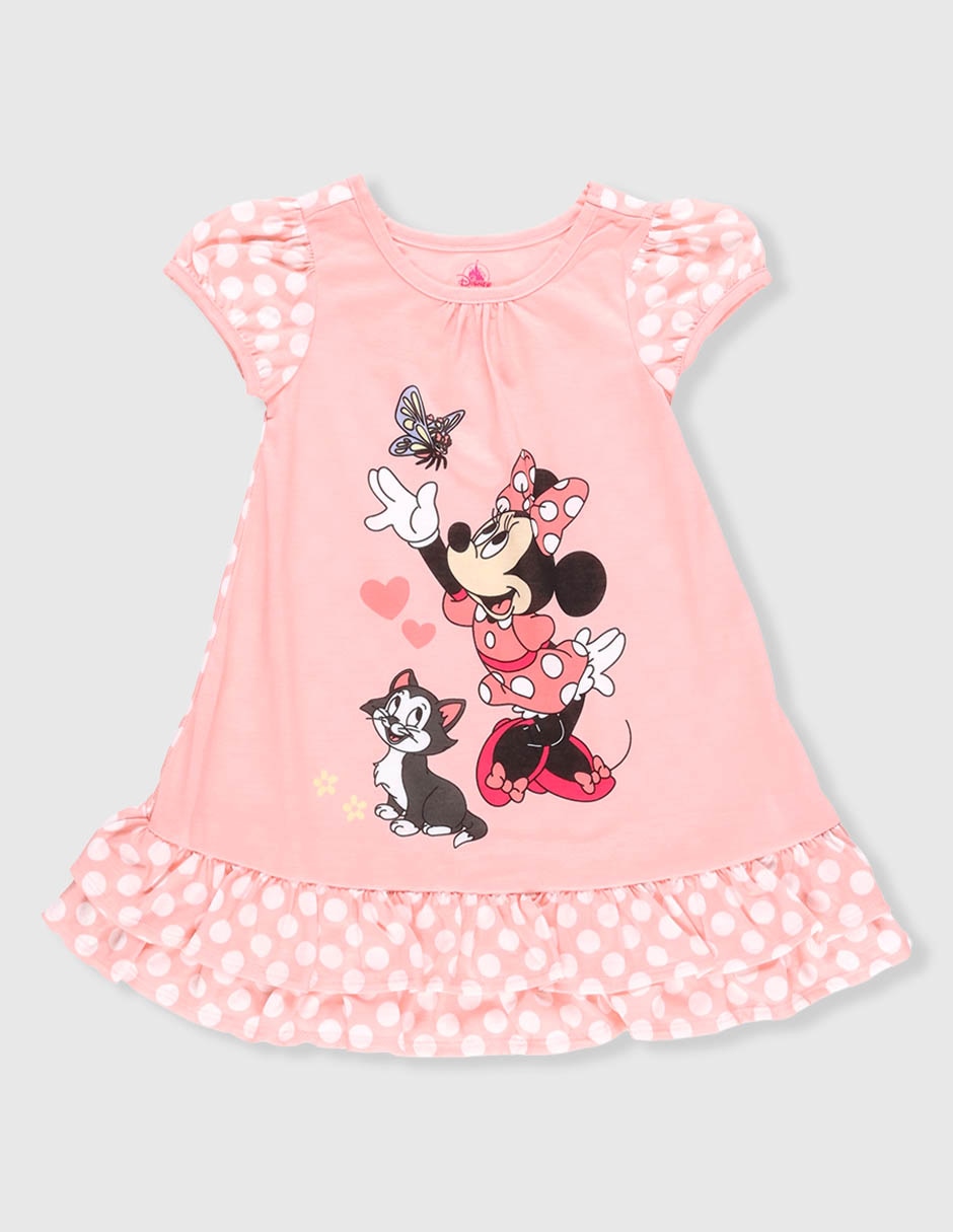 Pijama camisón Minnie Mouse de algodón para niña Pijama camisón Minnie Mouse de algodón para niña