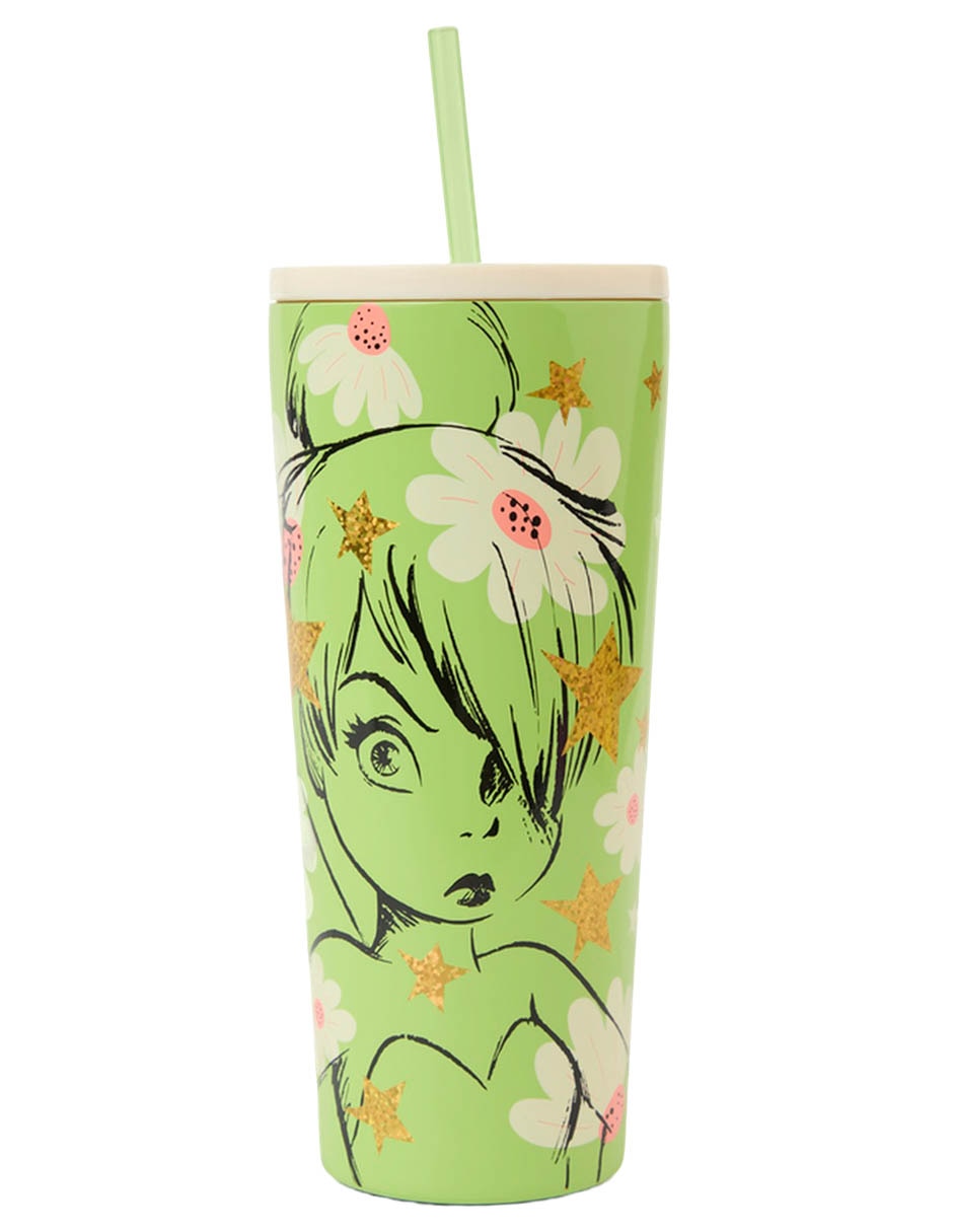 Tumbler de acero inoxidable Tinker Bell con tapa rosca 650 ml