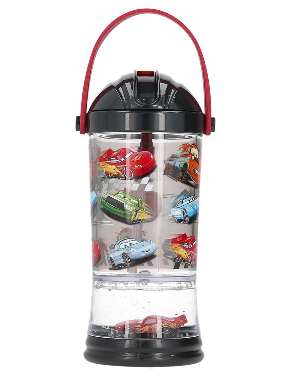 Botella de agua de plástico con tapa push pull 296 ml 2