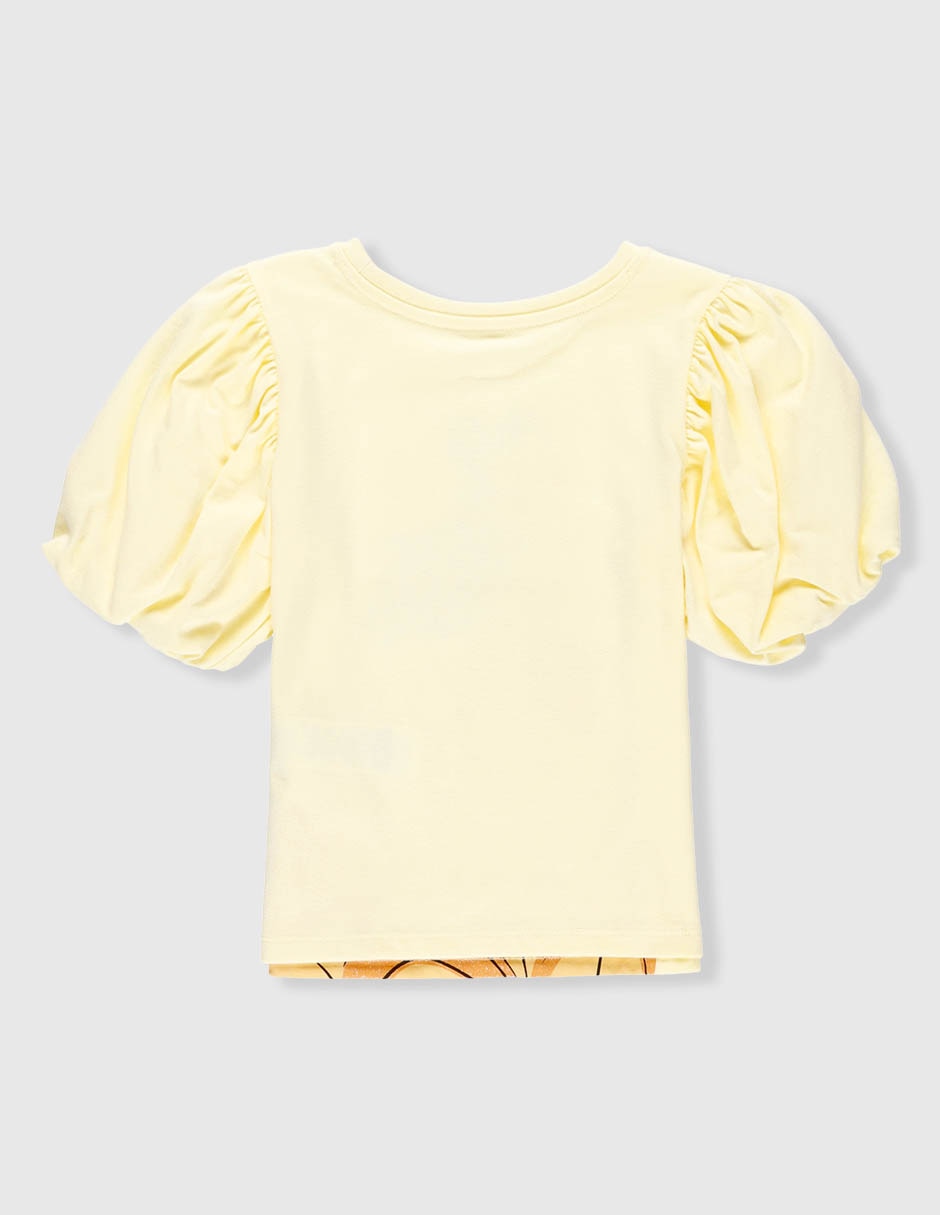 Playera La Bella y La Bestia manga corta para niña 2