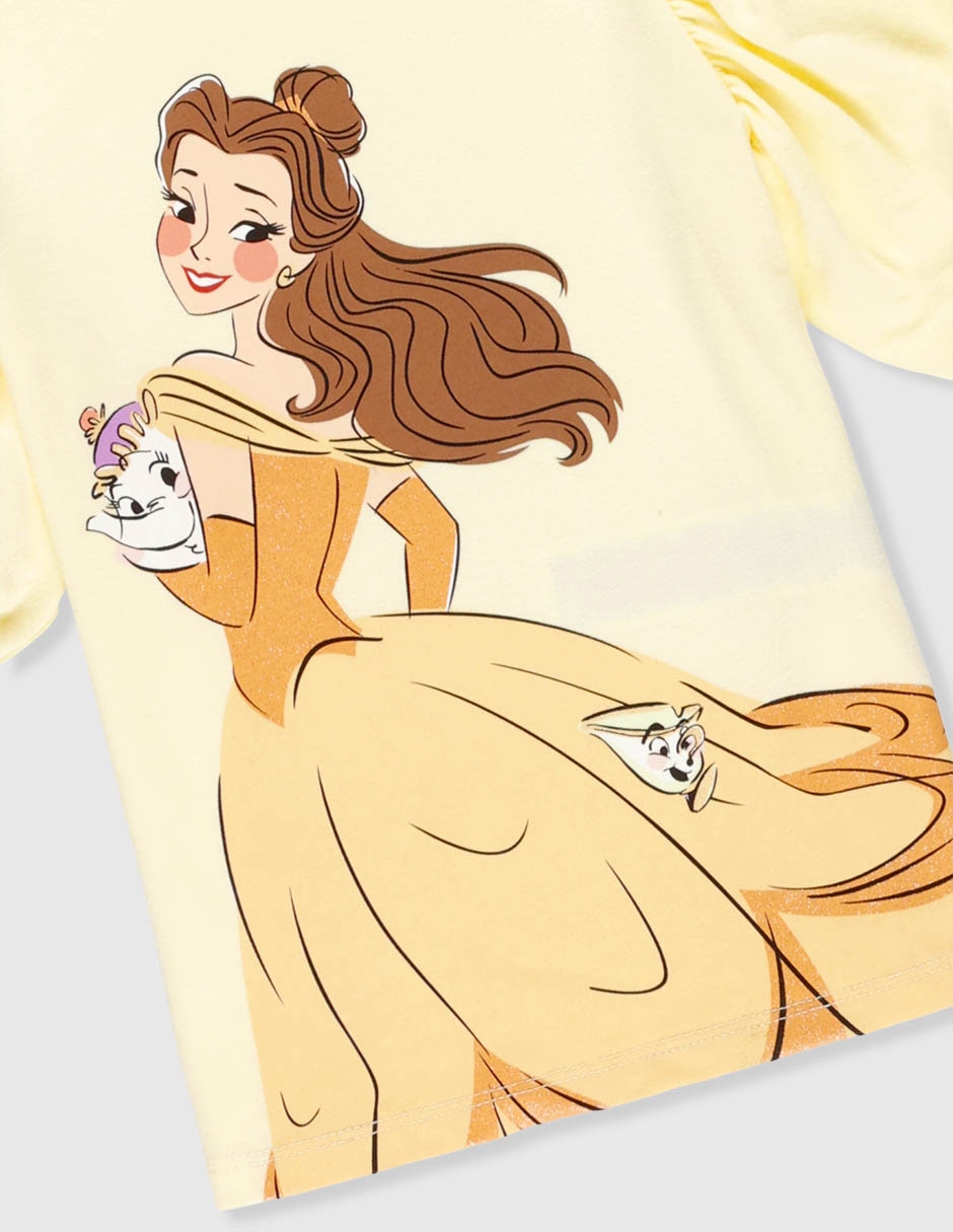 Playera La Bella y La Bestia manga corta para niña 4